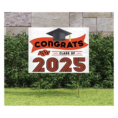Oklahoma State Cowboys Class of 2025 18" x 24" Yard Sign with Stakes