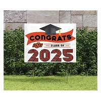 Oklahoma State Cowboys Class of 2025 18" x 24" Yard Sign with Stakes