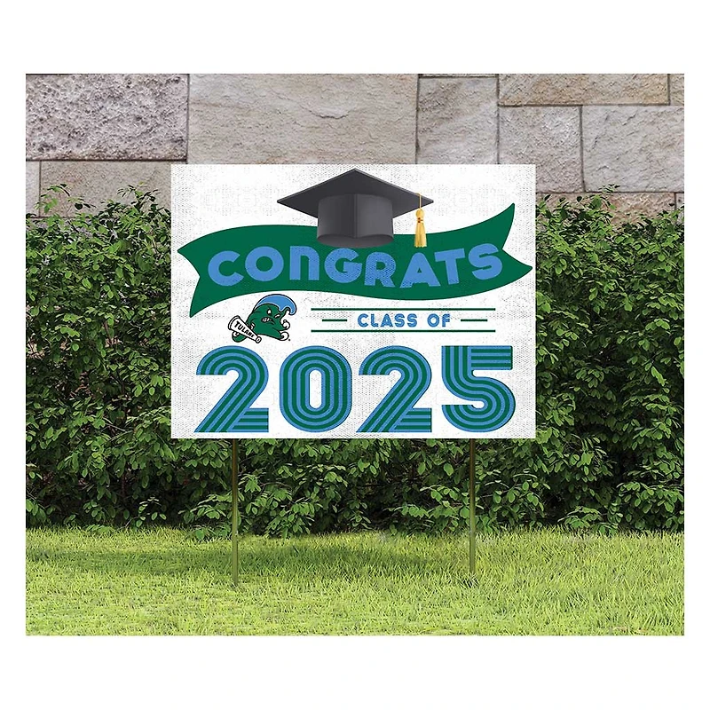 Tulane Green Wave Class of 2025 18" x 24" Yard Sign with Stakes