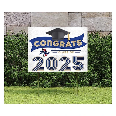 Tulsa Golden Hurricane Class of 2025 18" x 24" Yard Sign with Stakes