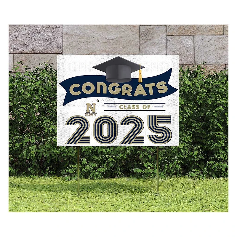 Navy Midshipmen Class of 2025 18" x 24" Yard Sign with Stakes