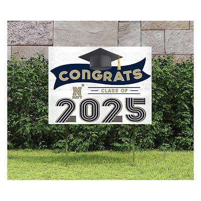 Navy Midshipmen Class of 2025 18" x 24" Yard Sign with Stakes