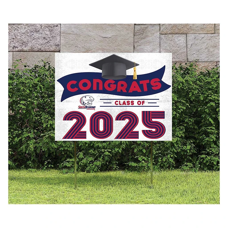 South Alabama Jaguars Class of 2025 18" x 24" Yard Sign with Stakes