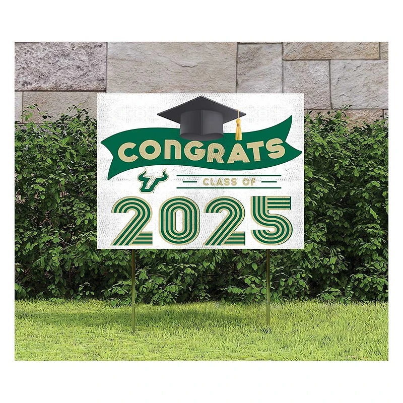 South Florida Bulls Class of 2025 18" x 24" Yard Sign with Stakes