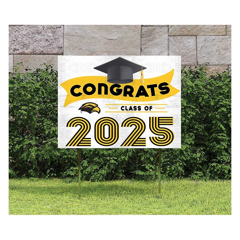 Southern Miss Golden Eagles Class of 2025 18" x 24" Yard Sign with Stakes