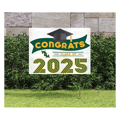 William & Mary Tribe Class of 2025 18" x 24" Yard Sign with Stakes