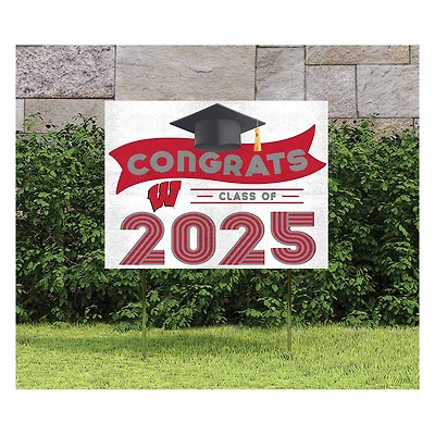 Wisconsin Badgers Class of 2025 18" x 24" Yard Sign with Stakes