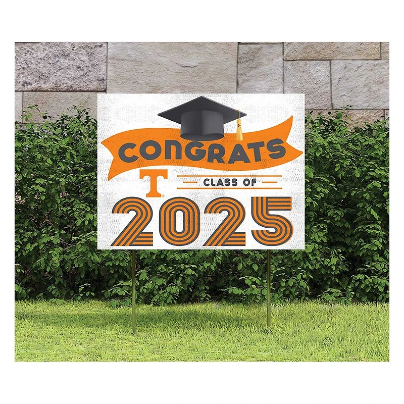 Tennessee Volunteers Class of 2025 18" x 24" Yard Sign with Stakes