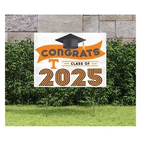 Tennessee Volunteers Class of 2025 18" x 24" Yard Sign with Stakes
