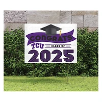 TCU Horned Frogs Class of 2025 18" x 24" Yard Sign with Stakes