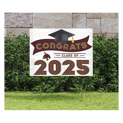 Texas State Bobcats Class of 2025 18" x 24" Yard Sign with Stakes