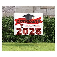 Texas Tech Red Raiders Class of 2025 18" x 24" Yard Sign with Stakes
