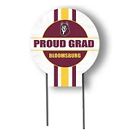 Bloomsburg Huskies Proud Grad 20" x 20" Circle Yard Sign with Stakes