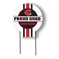 Central Missouri Mules Proud Grad 20" x 20" Circle Yard Sign with Stakes