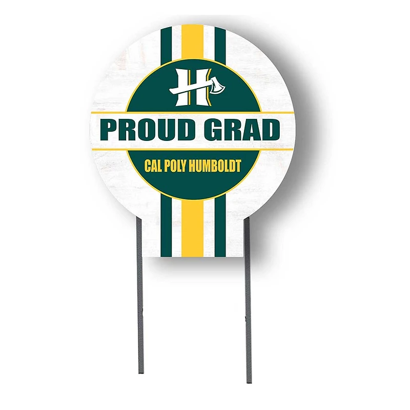 Humboldt State Jacks Proud Grad 20" x 20" Circle Yard Sign with Stakes