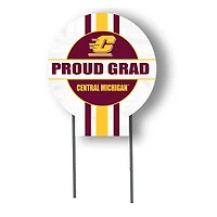 Central Michigan Chippewas Proud Grad 20" x 20" Circle Yard Sign with Stakes