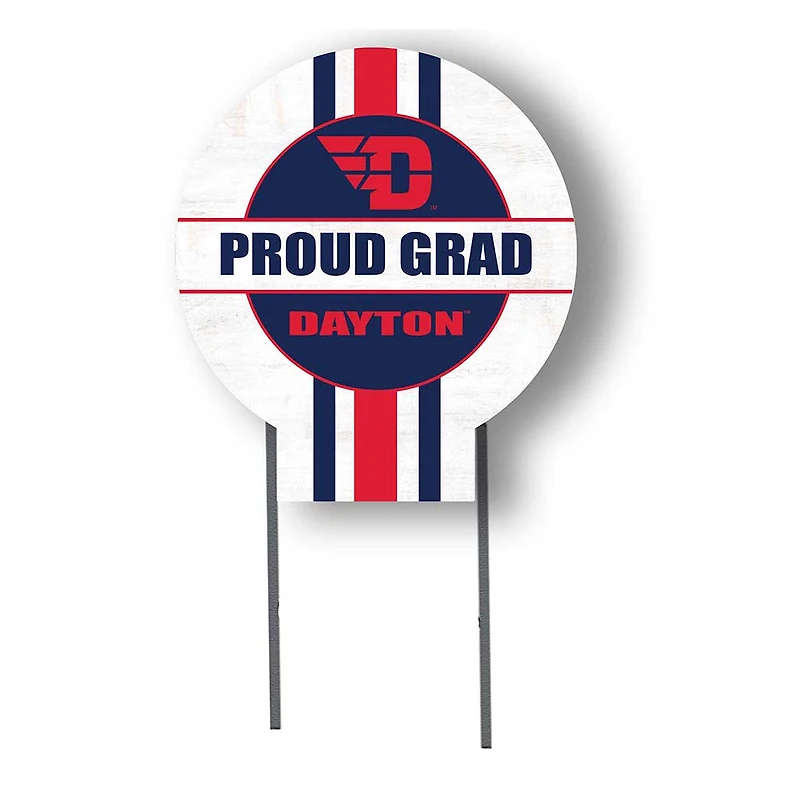 Dayton Flyers Proud Grad 20" x 20" Circle Yard Sign with Stakes