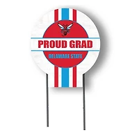 Delaware State Hornets Proud Grad 20" x 20" Circle Yard Sign with Stakes