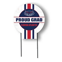 Florida Atlantic Owls Proud Grad 20" x 20" Circle Yard Sign with Stakes