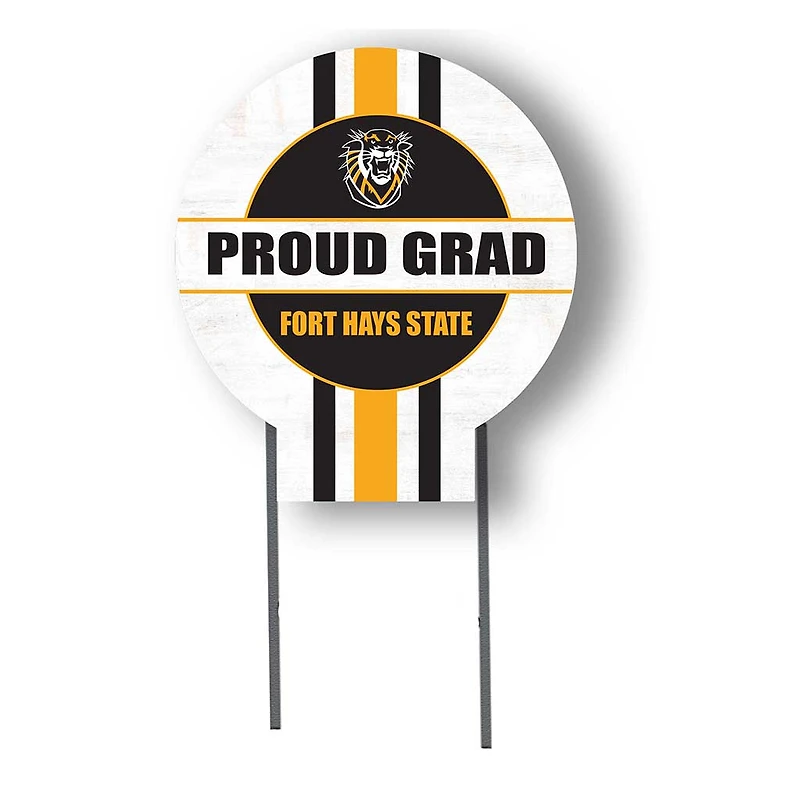 Fort Hays State Tigers Proud Grad 20" x 20" Circle Yard Sign with Stakes