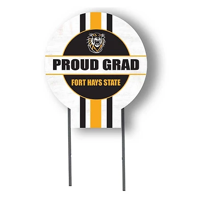 Fort Hays State Tigers Proud Grad 20" x 20" Circle Yard Sign with Stakes
