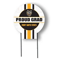 Fort Hays State Tigers Proud Grad 20" x 20" Circle Yard Sign with Stakes