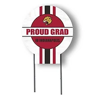 IU Indianapolis Proud Grad 20" x 20" Circle Yard Sign with Stakes