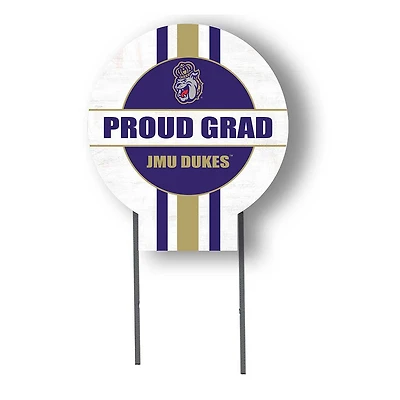 James Madison Dukes Proud Grad 20" x 20" Circle Yard Sign with Stakes