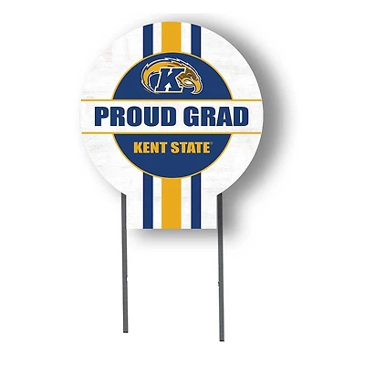 Kent State Golden Flashes Proud Grad 20" x 20" Circle Yard Sign with Stakes