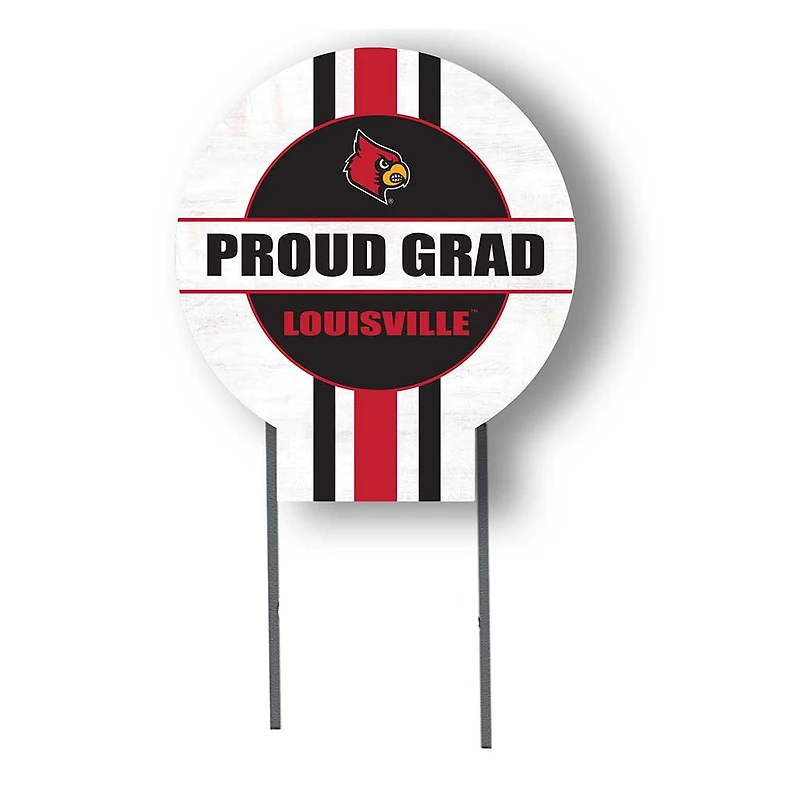 Louisville Cardinals Proud Grad 20" x 20" Circle Yard Sign with Stakes