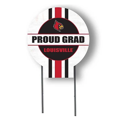 Louisville Cardinals Proud Grad 20" x 20" Circle Yard Sign with Stakes