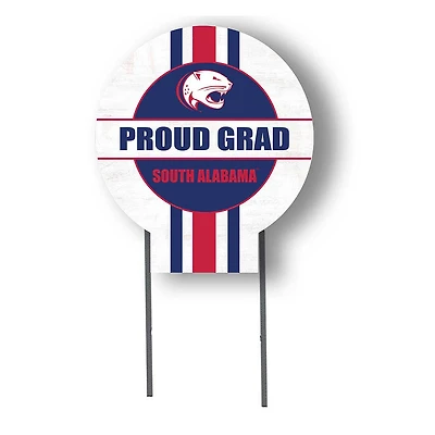 South Alabama Jaguars Proud Grad 20" x 20" Circle Yard Sign with Stakes