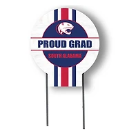 South Alabama Jaguars Proud Grad 20" x 20" Circle Yard Sign with Stakes