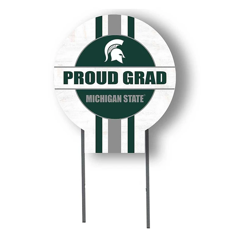 Michigan State Spartans Proud Grad 20" x 20" Circle Yard Sign with Stakes
