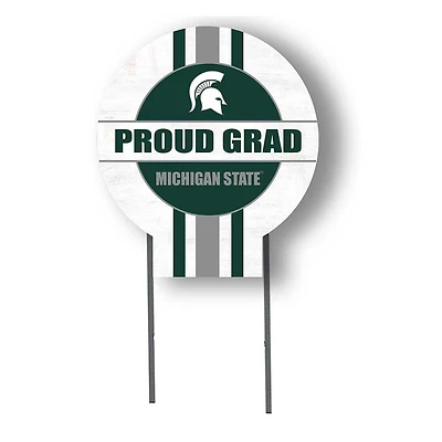Michigan State Spartans Proud Grad 20" x 20" Circle Yard Sign with Stakes