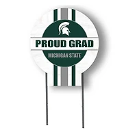 Michigan State Spartans Proud Grad 20" x 20" Circle Yard Sign with Stakes