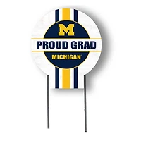 Michigan Wolverines Proud Grad 20" x 20" Circle Yard Sign with Stakes