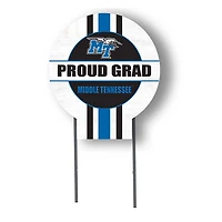 MTSU Blue Raiders Proud Grad 20" x 20" Circle Yard Sign with Stakes