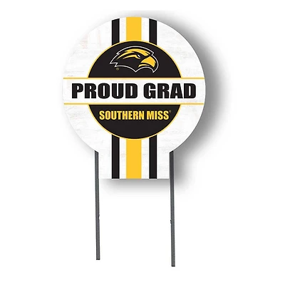 Southern Miss Golden Eagles Proud Grad 20" x 20" Circle Yard Sign with Stakes