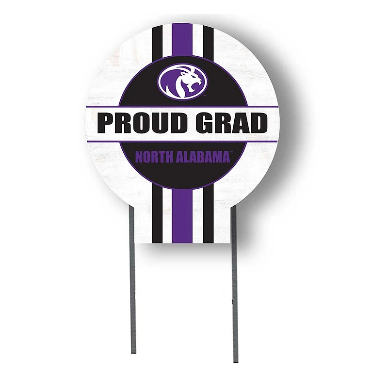 North Alabama Lions Proud Grad 20" x 20" Circle Yard Sign with Stakes