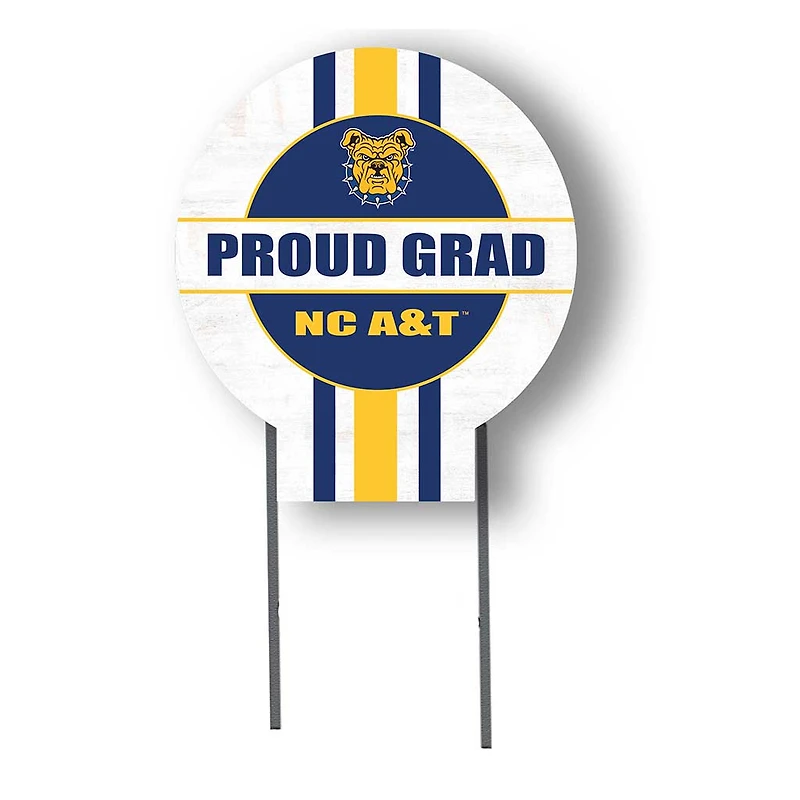 North Carolina A&T Aggies Proud Grad 20" x 20" Circle Yard Sign with Stakes