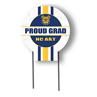 North Carolina A&T Aggies Proud Grad 20" x 20" Circle Yard Sign with Stakes