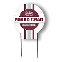 Mississippi State Bulldogs Proud Grad 20" x 20" Circle Yard Sign with Stakes