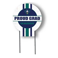 UNC Wilmington Seahawks Proud Grad 20" x 20" Circle Yard Sign with Stakes