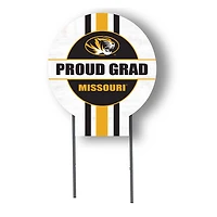 Missouri Tigers Proud Grad 20" x 20" Circle Yard Sign with Stakes