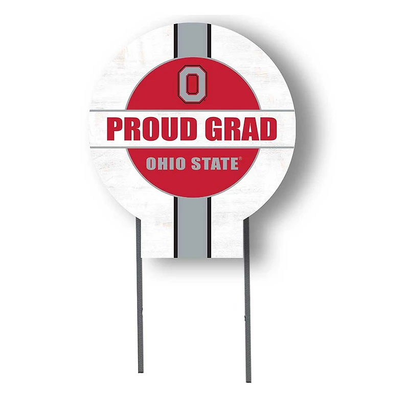 Ohio State Buckeyes Proud Grad 20" x 20" Circle Yard Sign with Stakes