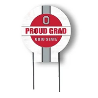 Ohio State Buckeyes Proud Grad 20" x 20" Circle Yard Sign with Stakes
