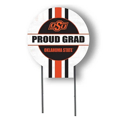 Oklahoma State Cowboys Proud Grad 20" x 20" Circle Yard Sign with Stakes