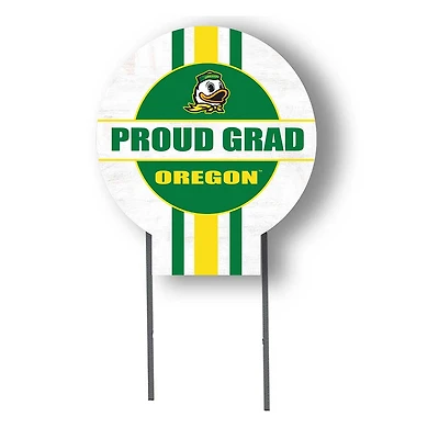 Oregon Ducks Proud Grad 20" x 20" Circle Yard Sign with Stakes