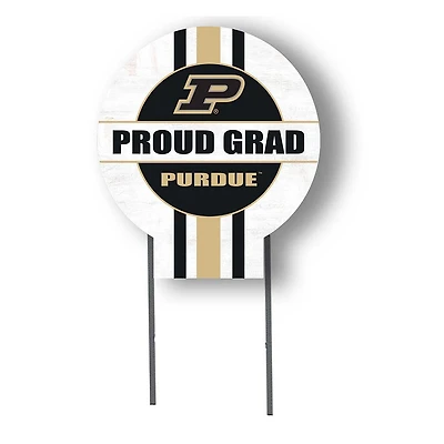 Purdue Boilermakers Proud Grad 20" x 20" Circle Yard Sign with Stakes